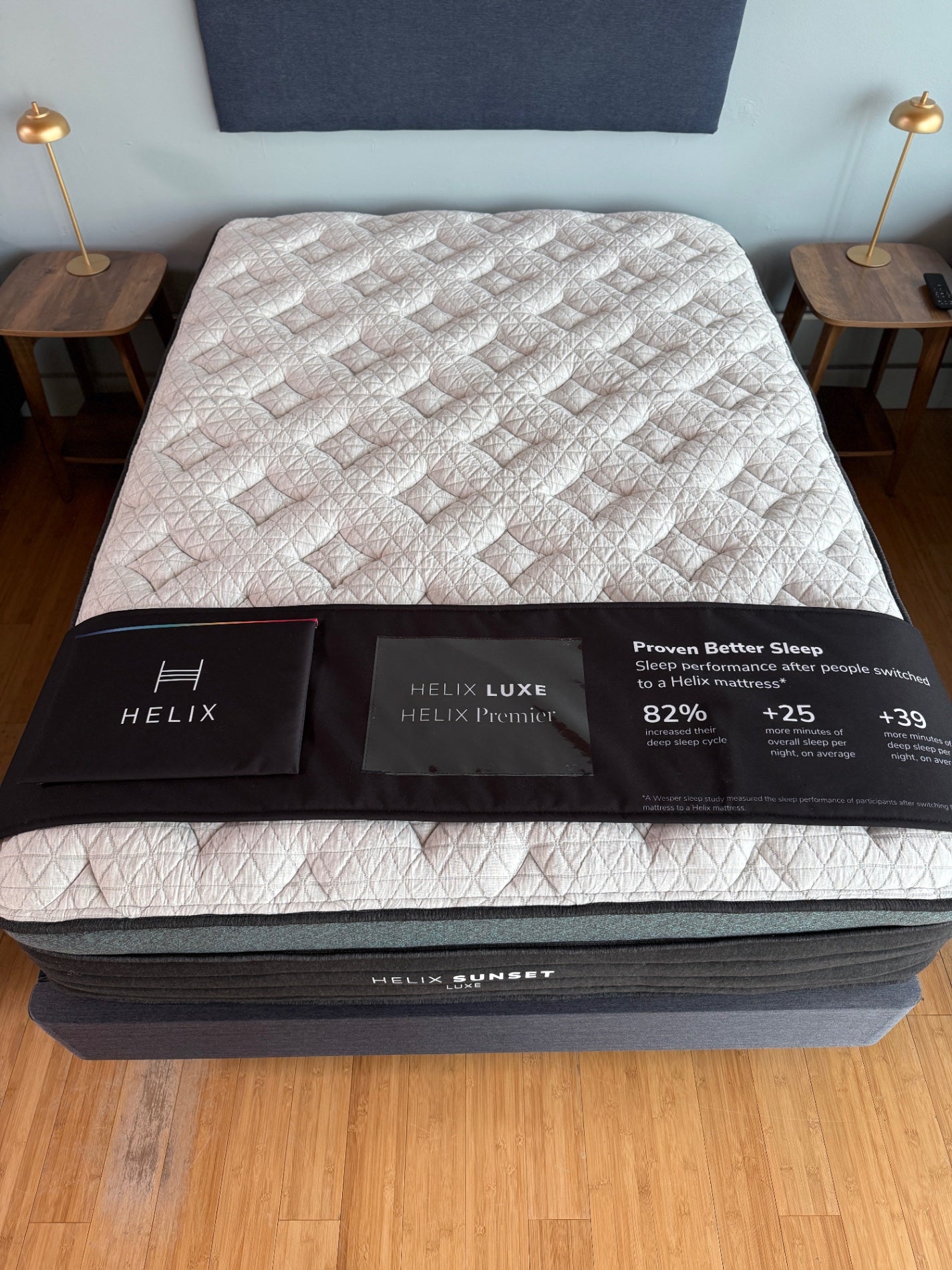 Helix Sunset Luxe at The Drift Seattle Mattress Store - top view