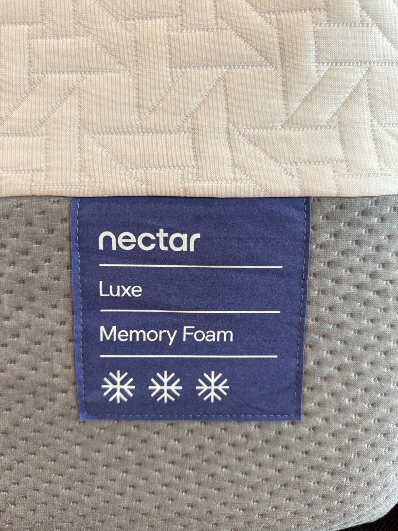Nectar Luxe at The Drift Seattle Mattress Store - product label