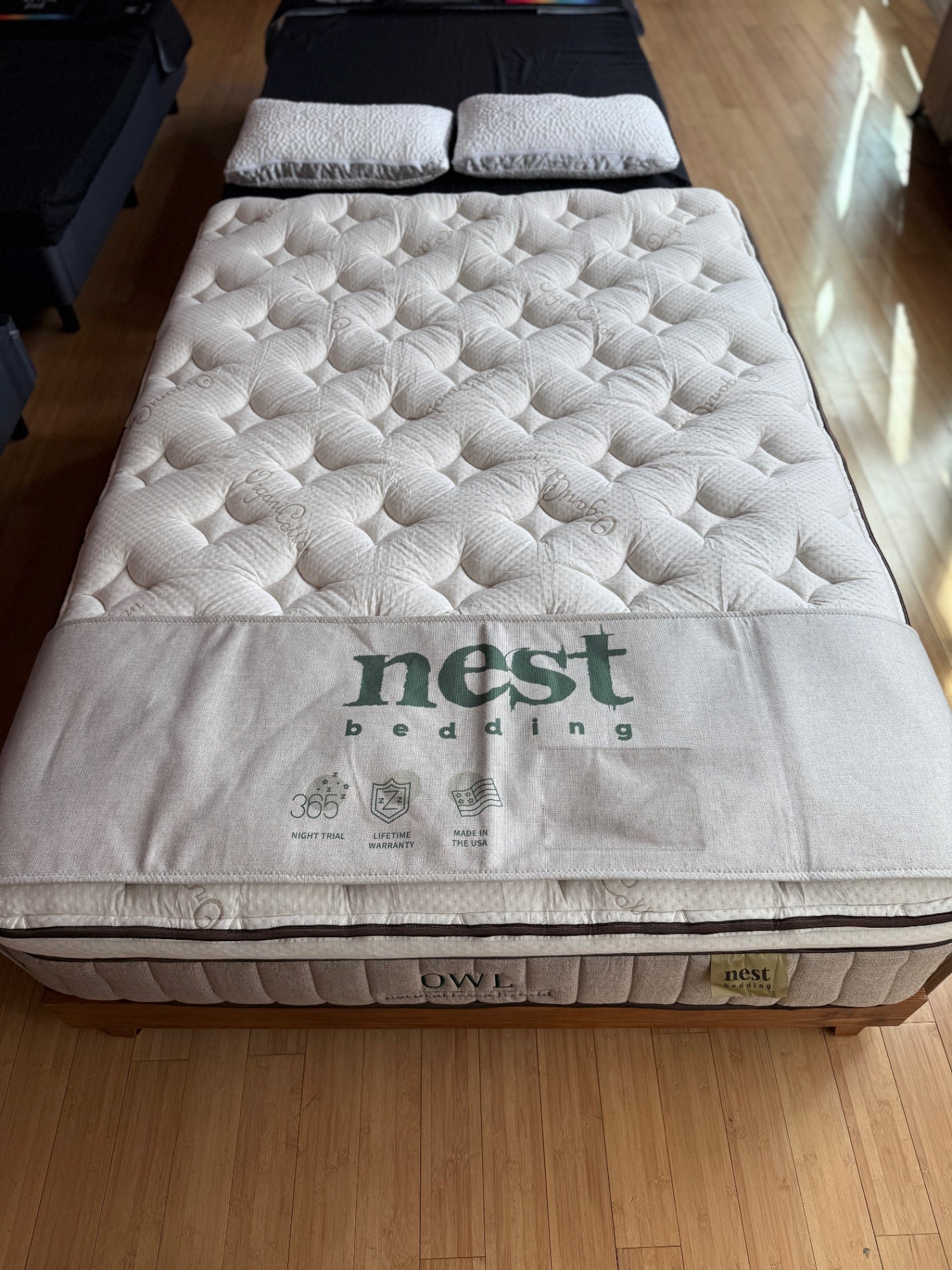 Nest Bedding Owl at The Drift Seattle Mattress Store - top view
