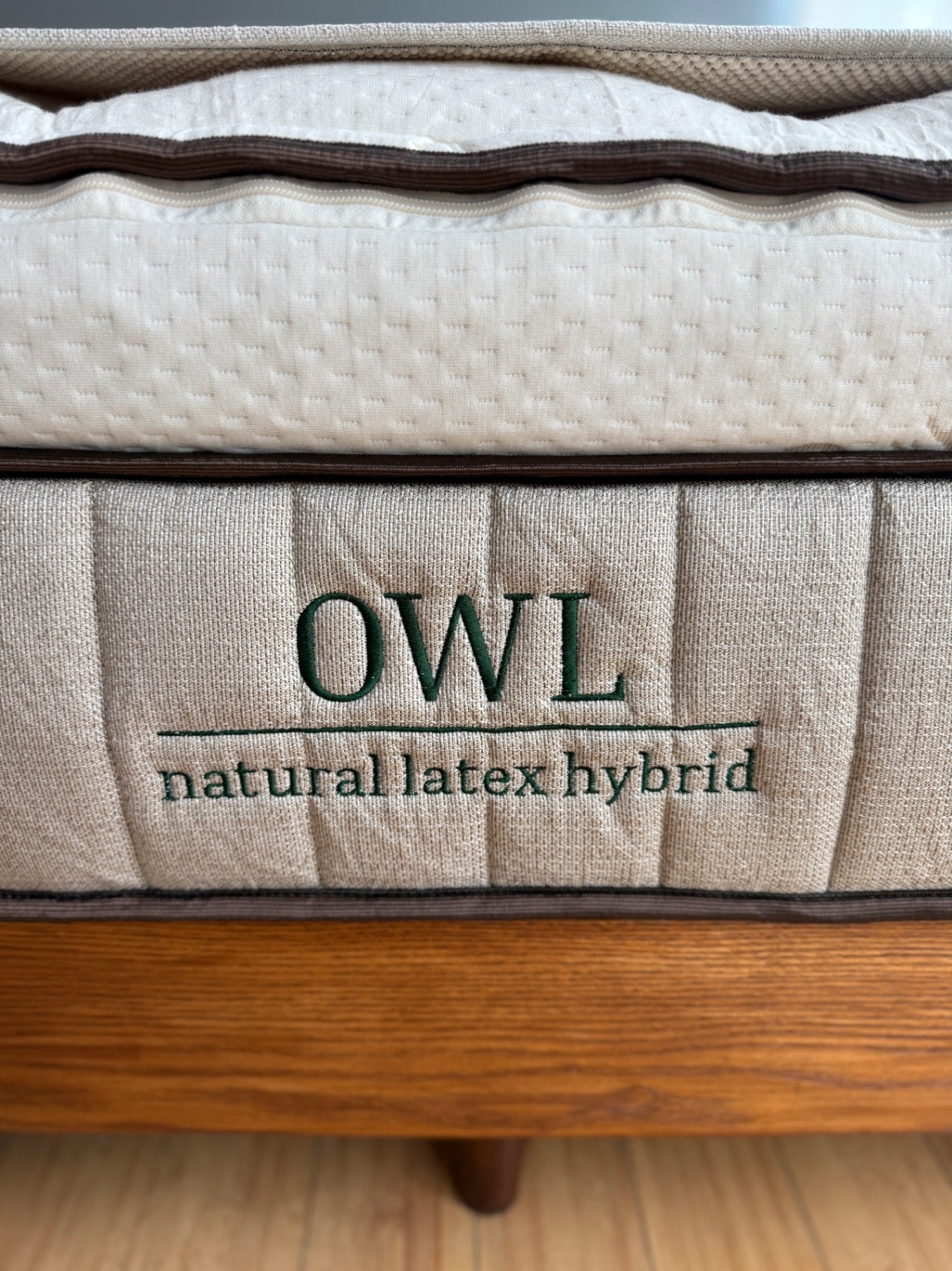 Nest Bedding Owl at The Drift Seattle Mattress Store - product label