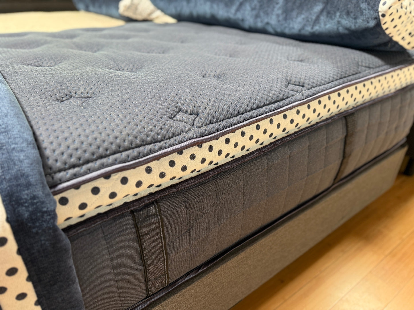 WinkBeds Blue 1 at The Drift Seattle Mattress Store - side angle