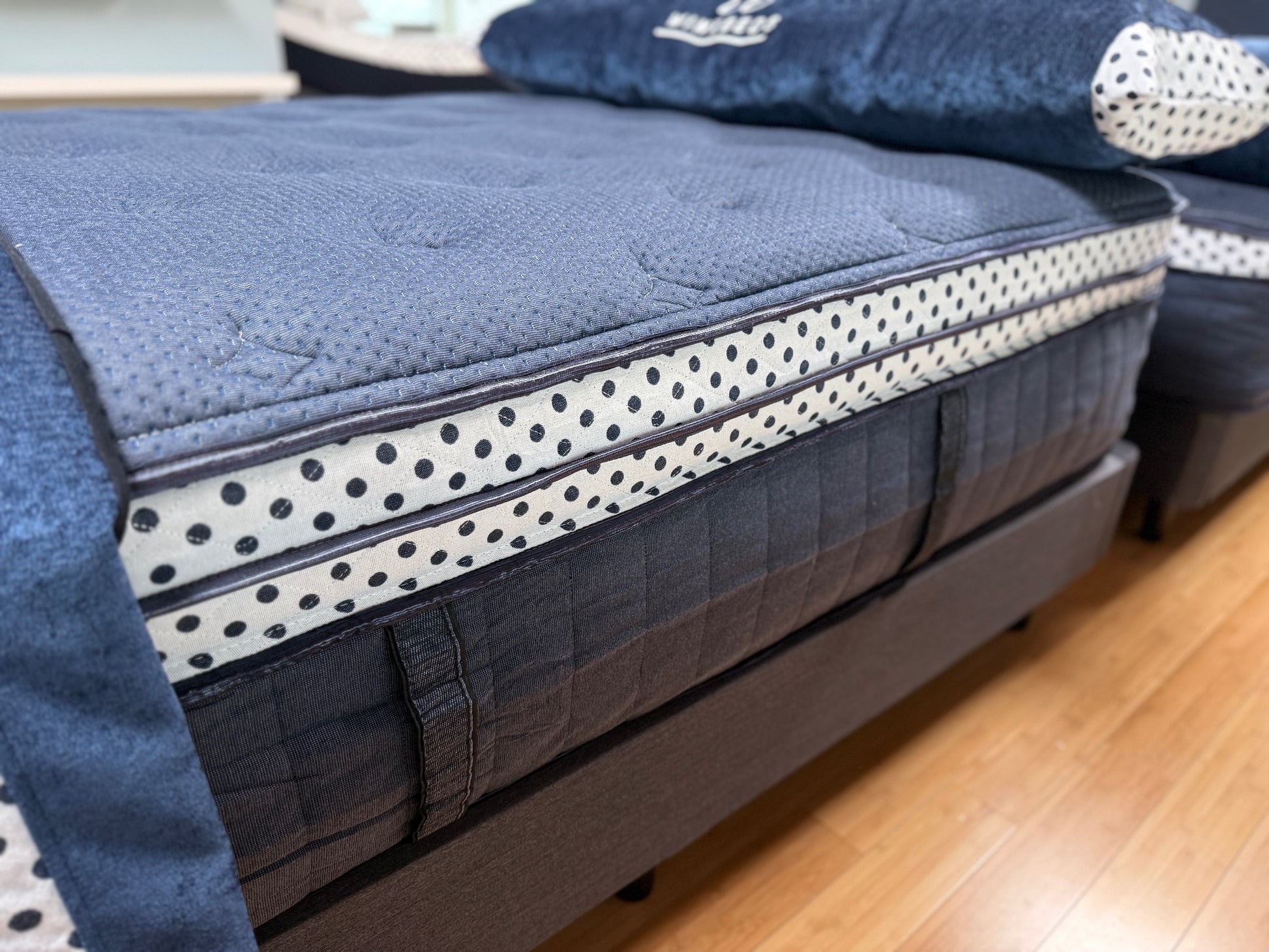 WinkBeds Blue 2 at The Drift Seattle Mattress Store - side angle
